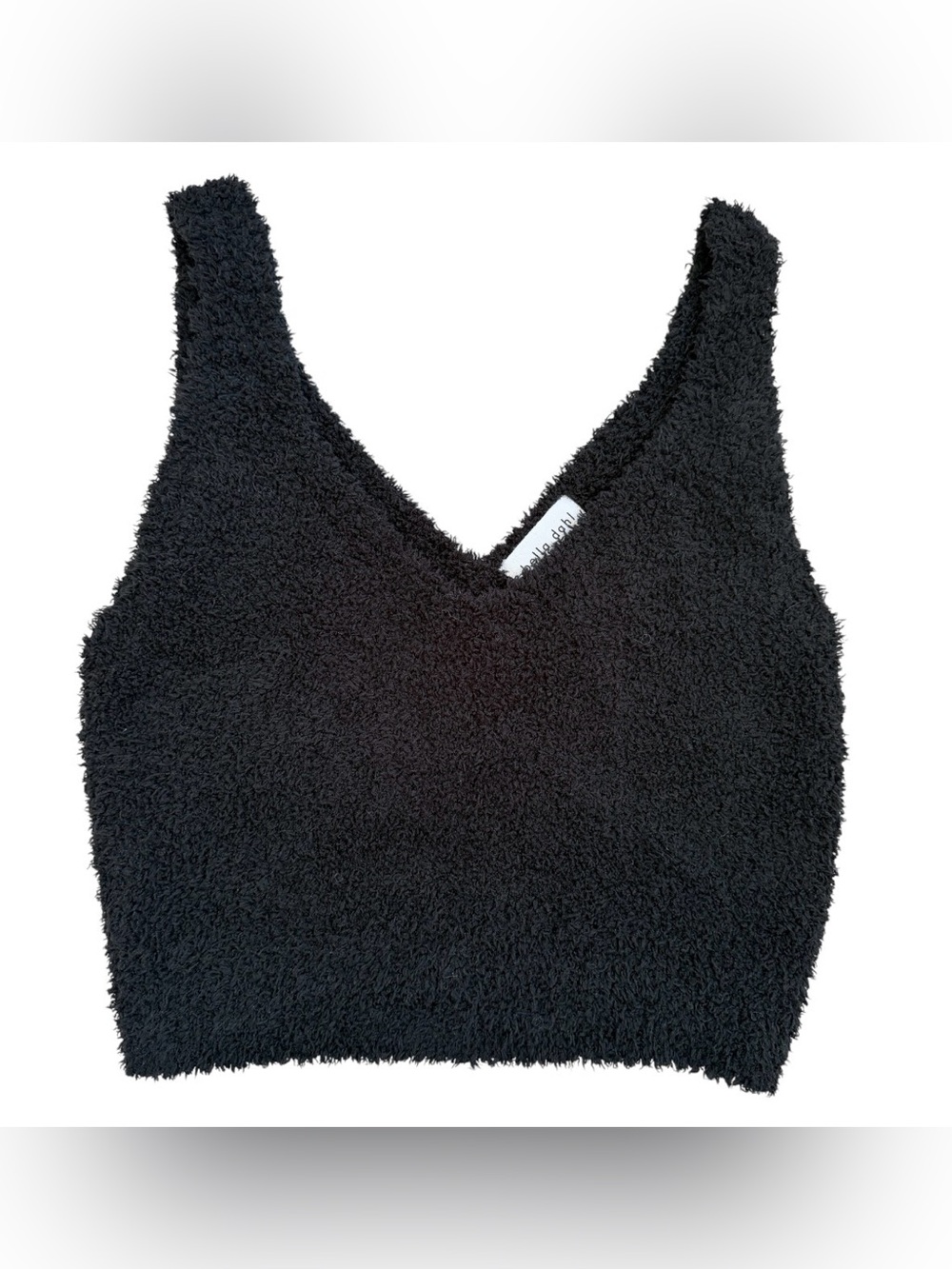 Bella Dahl Black Fuzzy Tank Top